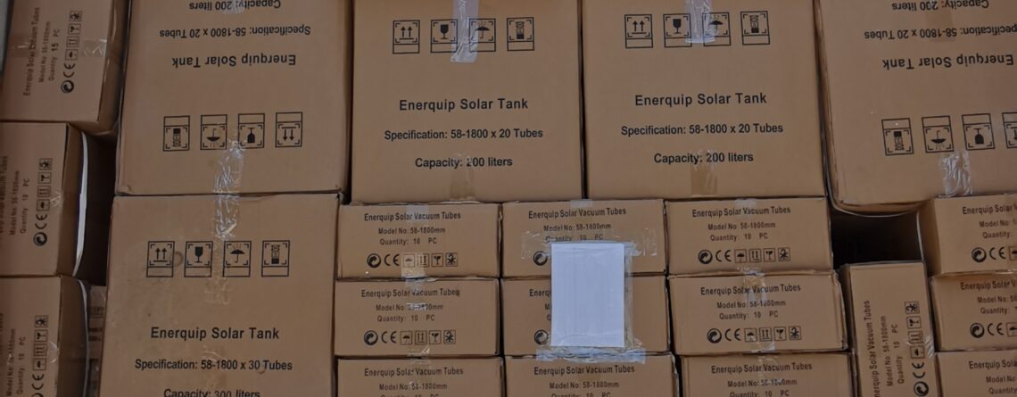 Solar Water Heaters shipment to Pakistan